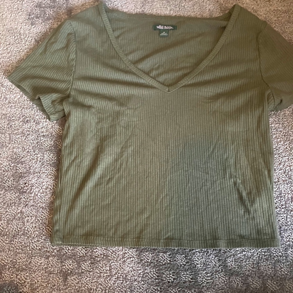 dark green crop top